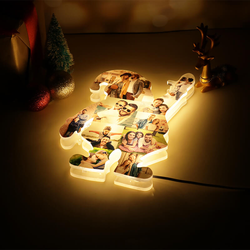 Benutzerdefinierte Santa Collage Fotolichter
