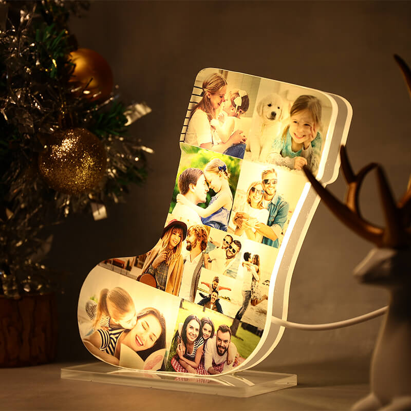 Benutzerdefinierte Weihnachtsstrumpf-Foto-Licht