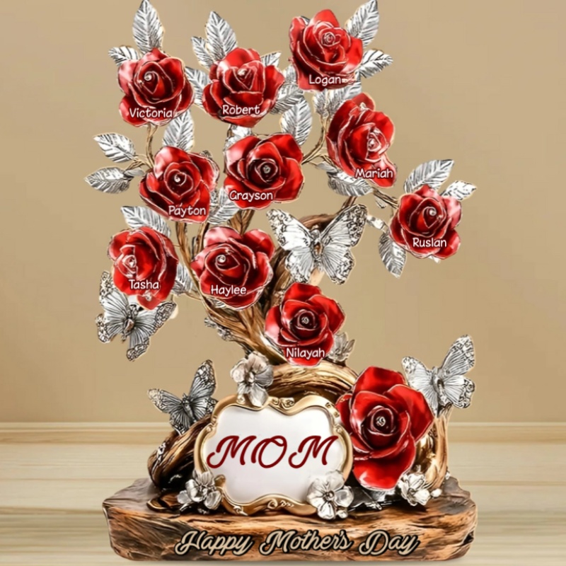 Personalisierte Namen Blume Acryl Plakette