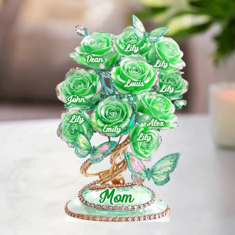 Personalisierte Rosenbaum-Acrylplakette
