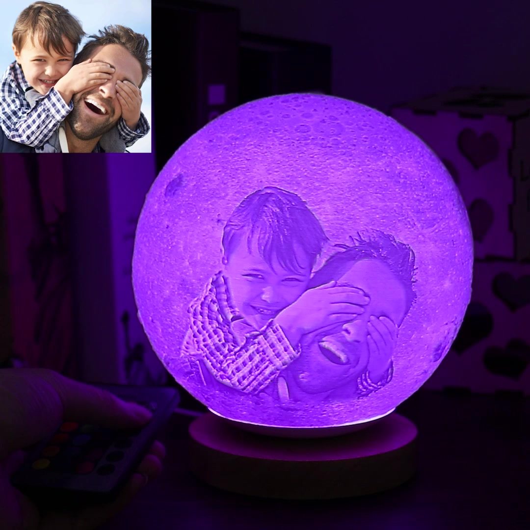 Personalisierte Foto 3D Mond Tischlampe