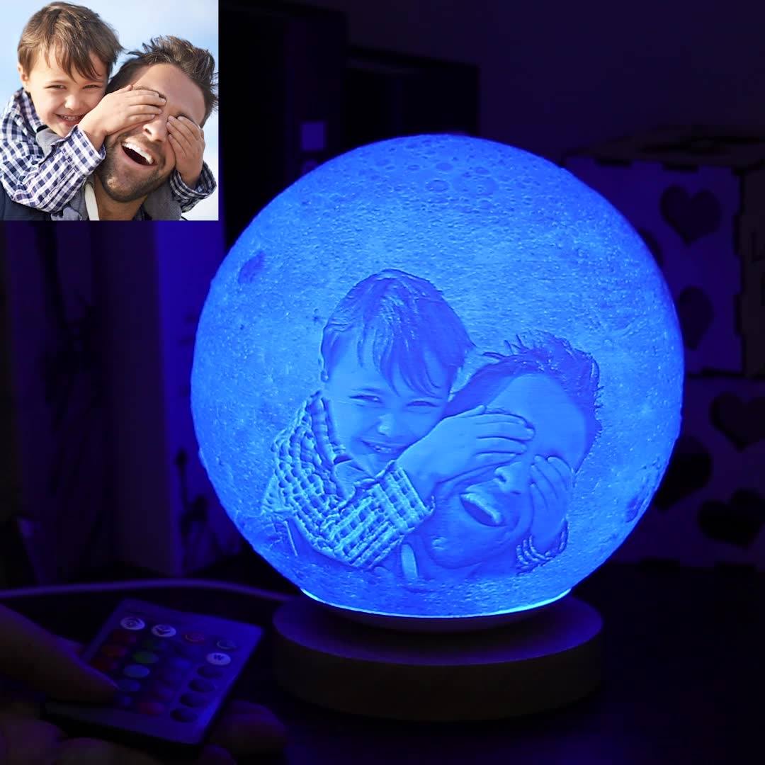 Personalisierte Foto 3D Mond Tischlampe