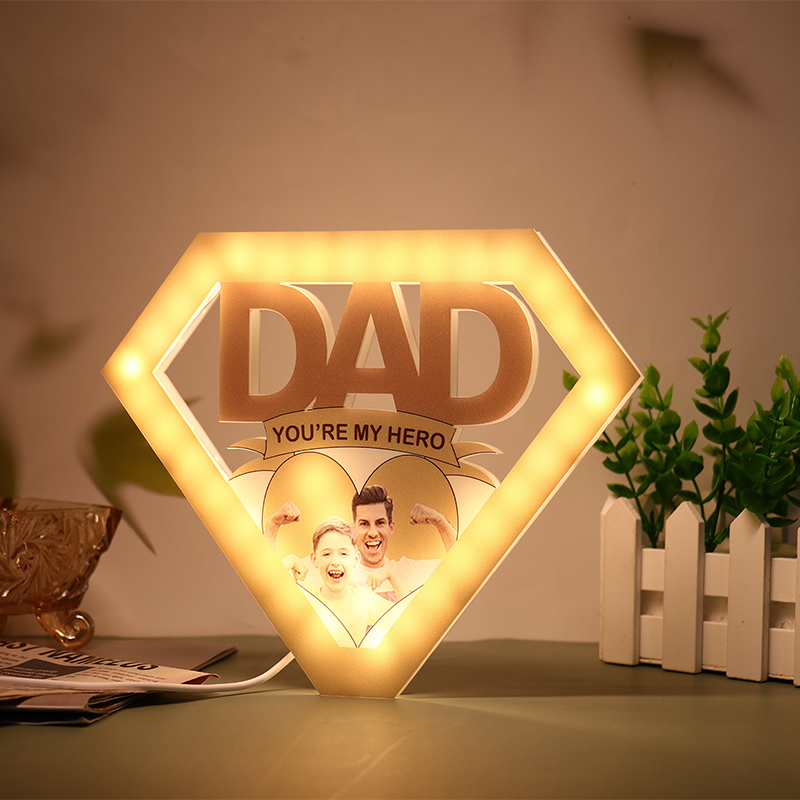 Benutzerdefinierte Vatertags-Superman-Vater-LED-Leuchten