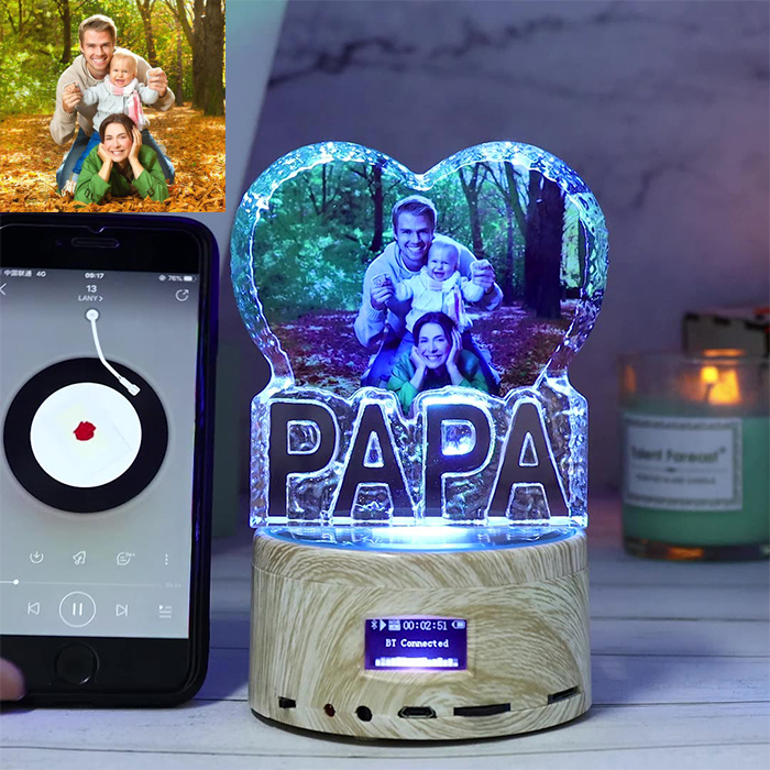 PAPA - Bluetooth Foto Kristall Musik Licht