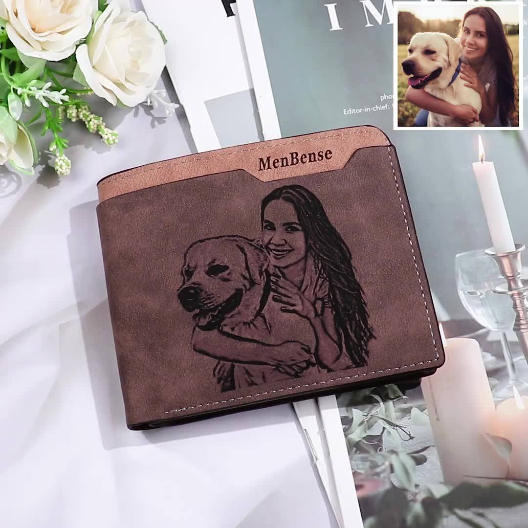 Personalisierte Foto-Brieftasche Weiches Leder