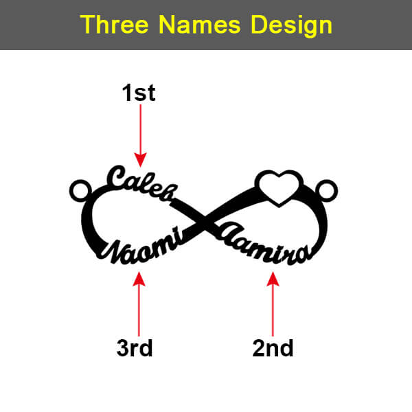 Personalisierte Infinity Namenskette