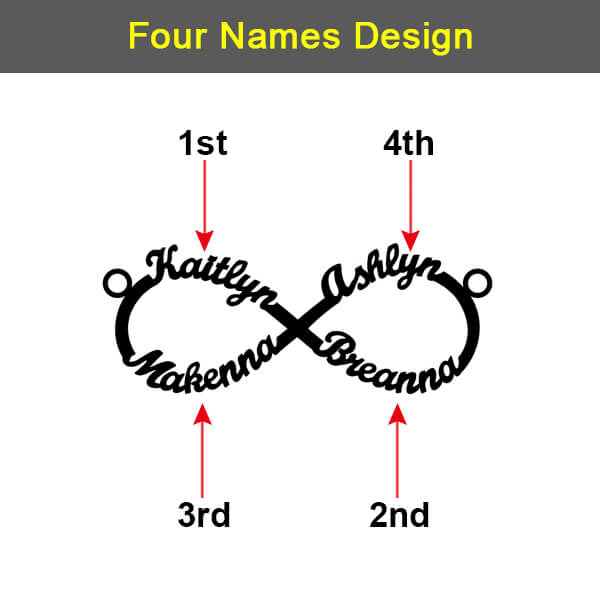 Personalisierte Infinity Namenskette