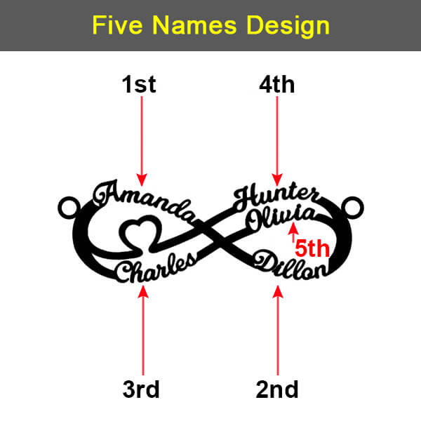 Personalisierte Infinity Namenskette