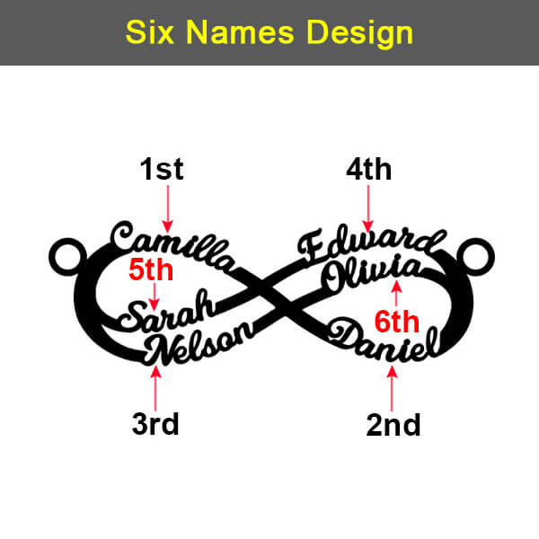 Personalisierte Infinity Namenskette