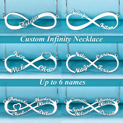 Personalisierte Infinity Namenskette